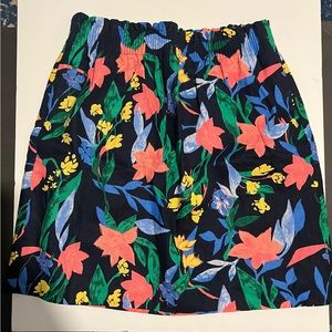 JCREW BLACK W/ PRINTED COLORFUL SKIRT SIZE 4  NEW WITH TAGS J. CREW